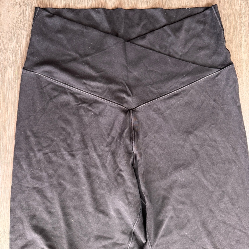 Aerie Cross Waistband Black Leggings XL - Picture 4 of 9